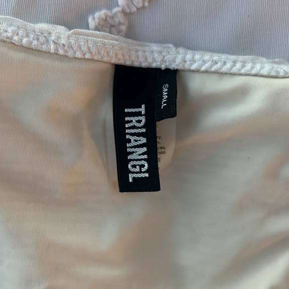 BRAND NEW White Triangl Bikini Set, M Top S Bottom - Picture 5 of 5